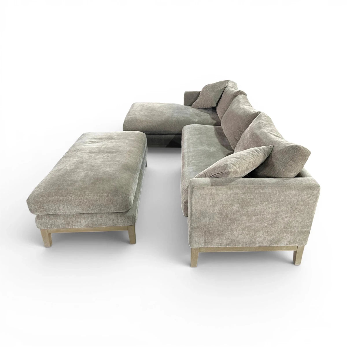 Caspian Fabric Sectional with Ottoman - 🟡 Living Room Furniture available at Alpine Outlets in Denver