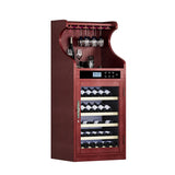 Wine Cooler Cabinet With Touch Control, 43 Bottle Capacity, Humidity & Temperature Regulation - Cherry