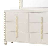 Cinderella - Dresser With LED Accents And 6 Storage Drawers (Mirror Not Included) - Beige