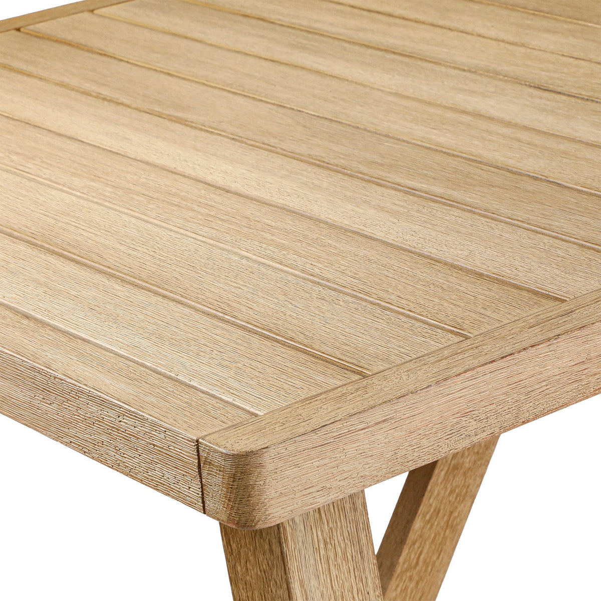 Delfina - 63" Rectangular Outdoor Dining Table, Seats 4 - Natural Eucalyptus