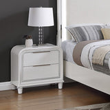 Nightstand With 2 Drawers Bedside Table - White