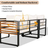 4-Piece Outdoor Beige Conversation Set
