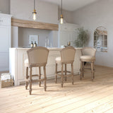 Barrel Back Stool With Swivel