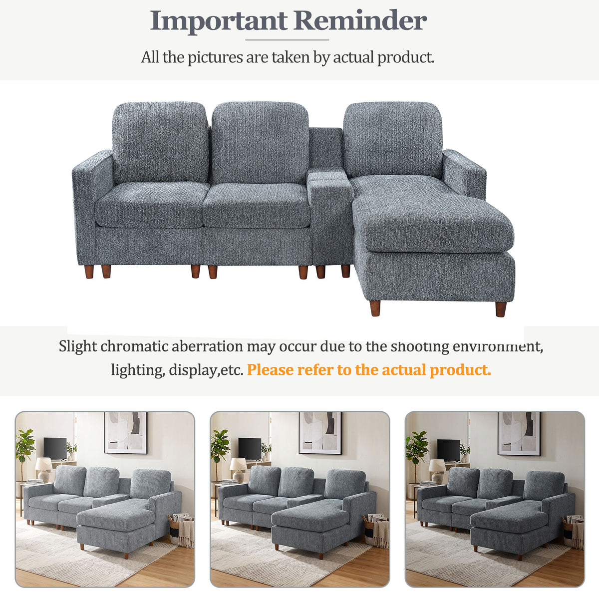 L - Sectional Sofa With Reversible Chaise