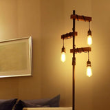 Dimmable Industrial 3-Light Tree Floor Lamp