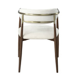 Clayten - Arm Chair (Set of 2) - Brown Oak / Off White