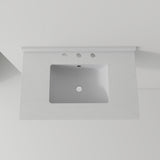 Basin Sink, 0.6" Ultra Thin Profile, Triple Faucet Holes