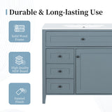 Bathroom Vanity With Sink, 3 Drawers & Cabinet With Adjustable Shelves