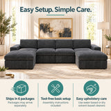 Modular Sectional Sofa, Reversible Set