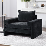 Upholstered Accent Chair With Wide Armrests And Ergonomic Back Support