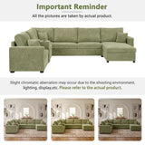 Modular 5 Seat U-Shape Sectional Sofa With Chaise Lounge, Built In Cup Holders And Storage Drawer
