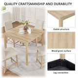 5 Piece Counter Height Table Set With 4 Chairs