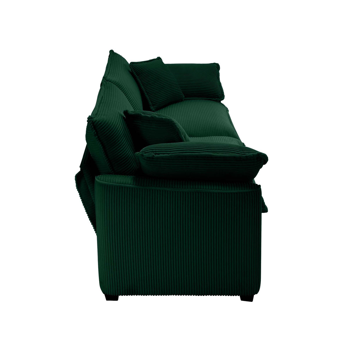 Modern 2 Seater With 4 Pillows, Upholstered Deep Seating Loveseat