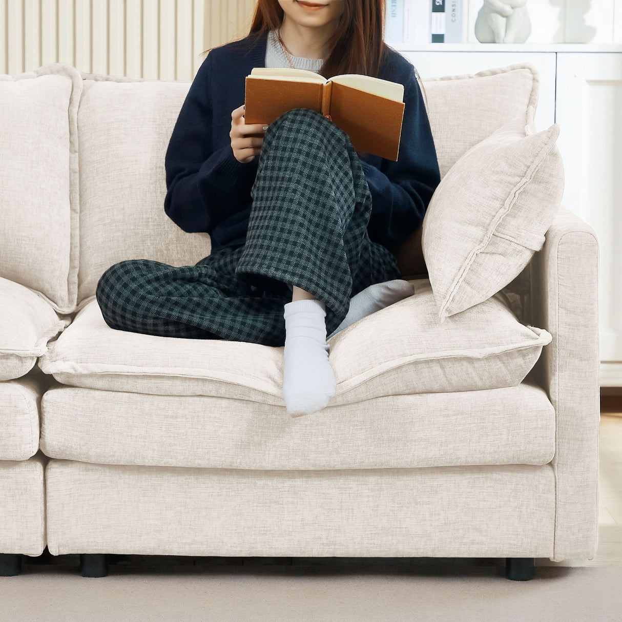 Modular U Shaped Sectional Sofa, 4 Seater Comfy Cloud Couch