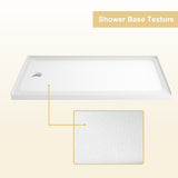 Shower Base Drain With Single Threshold Design