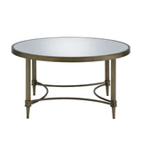 Aditya - Mirrored Antique Brass Coffee Table - Antique Brass - Coffee Tables - Alpine Outlets