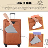Softside Luggage Expandable 3 Piece Set Upright Spinner Lightweight Suitcase