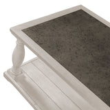 Farmhouse Rectangular Coffee Table With 2 Tiers