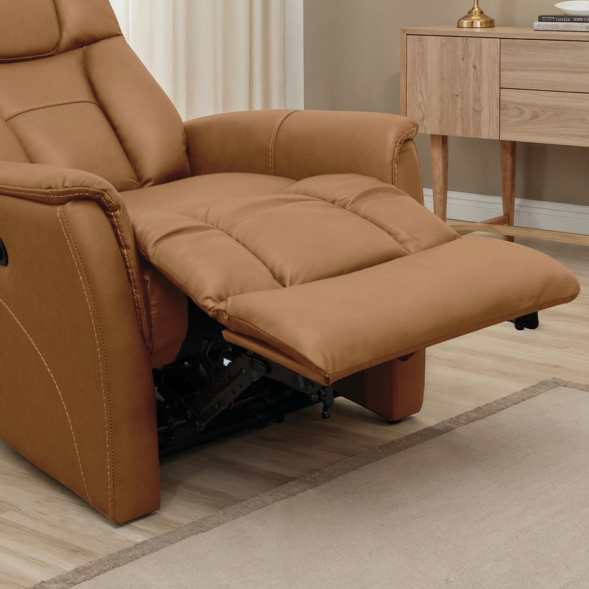 Oslo - Power Recliner With Manual Adjustable Headrest And Power Footrest - Brown