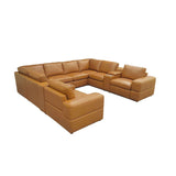 Upholstered Large Arms Sectional With Recliner Seats