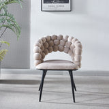 Modern Chair With Tube Legs, Soft Cushions And Comfortable Backrest