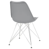 Padded Side Chair And Soft Upholstered Seat (Set of 2) - Gray