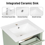 Bathroom Vanity With Sink, Adjustable Shelf, Tilt-Out Drawer