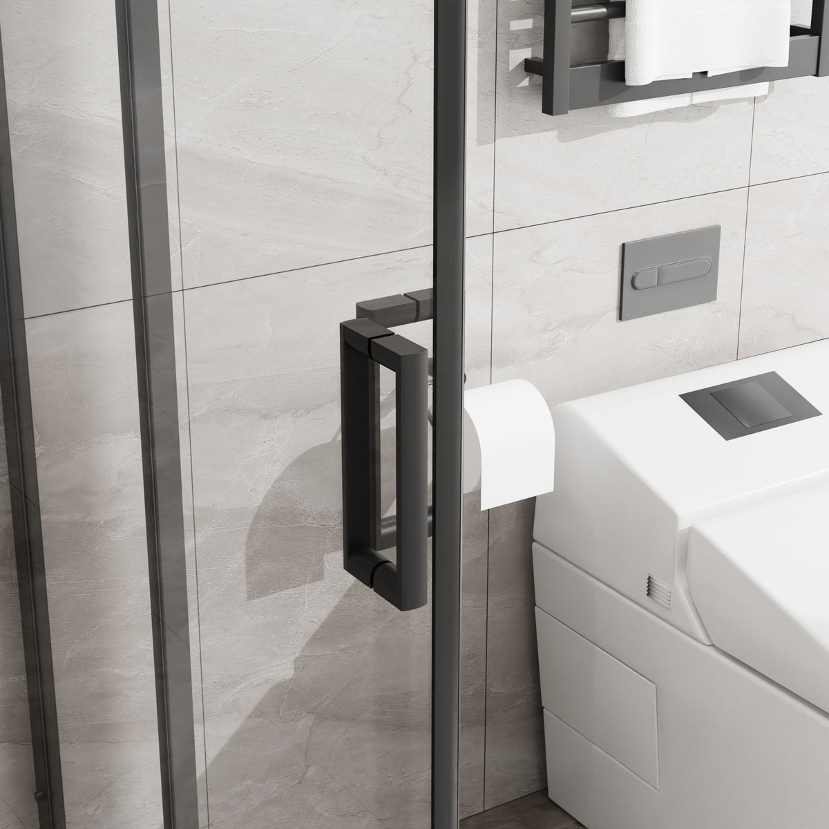 Square Corner Shower Enclosure, Adjustable Frame