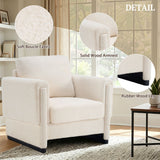 Upholstered Accent Armchair With Square Arm