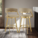 Saturn - Swivel Stool - Gold Legs