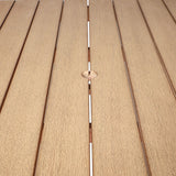 Balmor - 53" Square Outdoor Dining Table, Seats 4 - Wire-Brushed Natural Eucalyptus