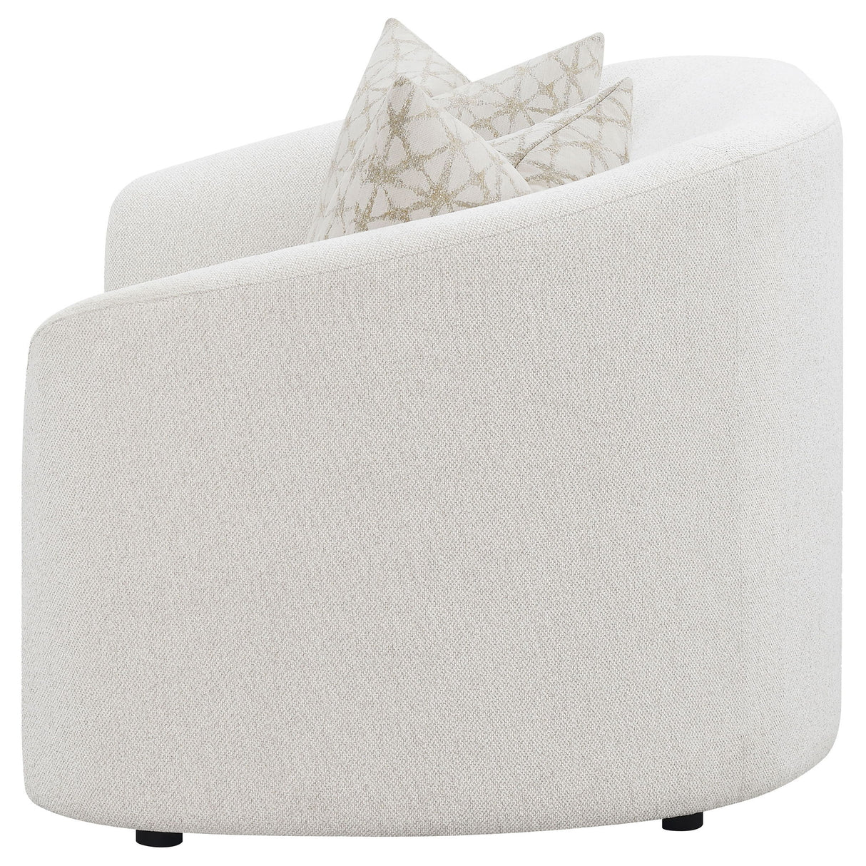 Rory - Sloped Arms Loveseat With Pillows - White