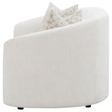 Rory - Sloped Arms Loveseat With Pillows - White