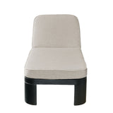 Outdoor Chaise Lounge With Cushion, 5 Position Adjustable Backrest