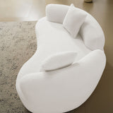 Modern Curved Loveseat