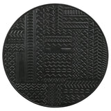 2 Piece Nesting Table With Embossed Tops And Base - Black