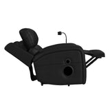 Euphora - P3 Power Glider Recliner With Heat Massage, Music, Ipad Holder With Wireless Charger, USB - Black