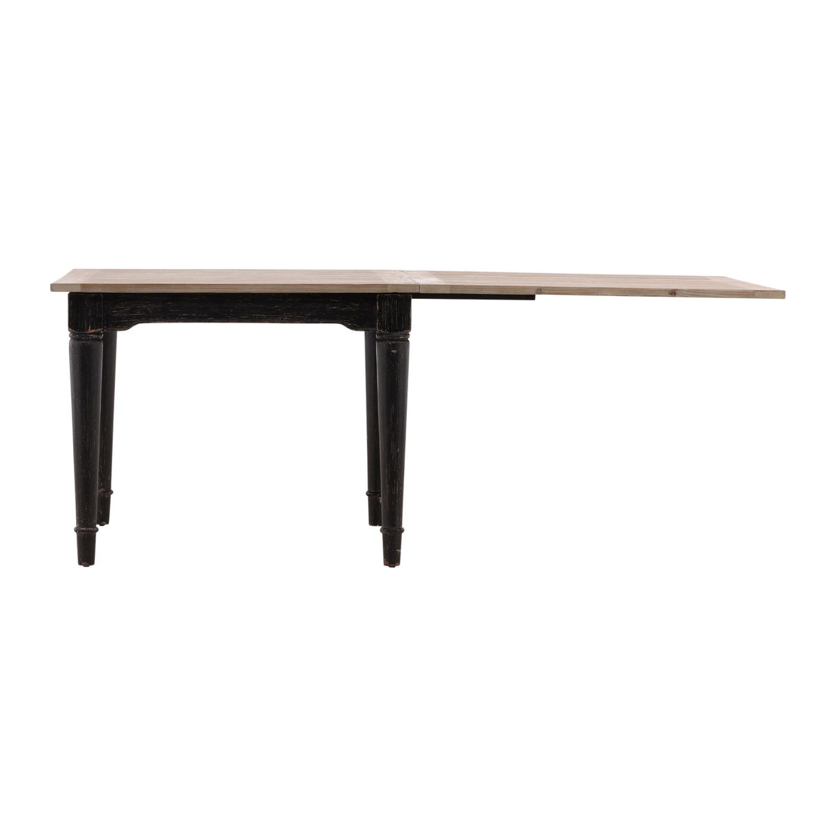 Elaine - Extension Dining Table - Black / Light Brown