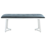 Upholstered Tufted Bench - Gray