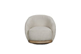 Pagosa - Swivel Wood Base Chair - Amazon Feather