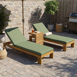 Outdoor Chaise Lounge Set & Side Table, 5 Position Adjustable Patio Recliner