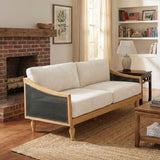 Loveseat Sofa With Armrests - Black