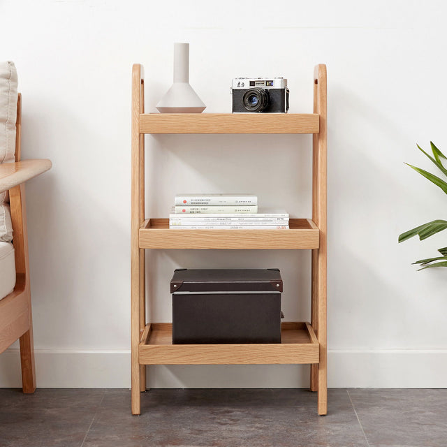 3 Tier Rack, Premium Storage Organizer - Natural - Ladder Bookcases - Alpine Outlets