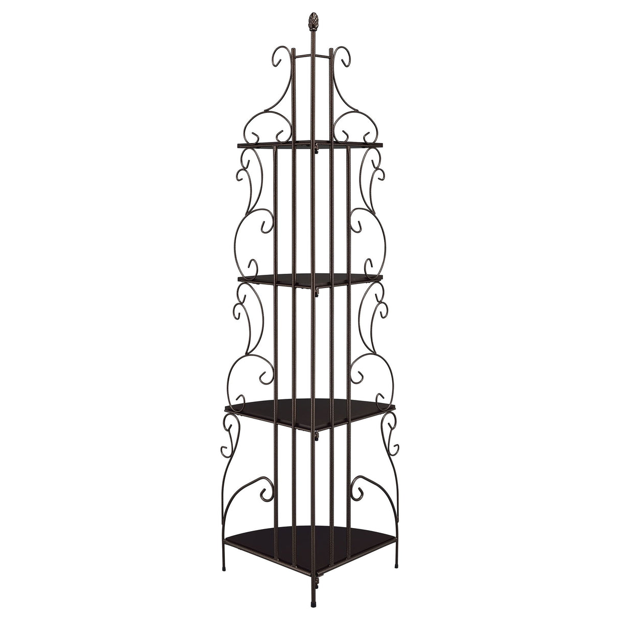 4 Shelf Corner Bookcase - Cappuccino