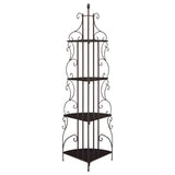 4 Shelf Corner Bookcase - Cappuccino