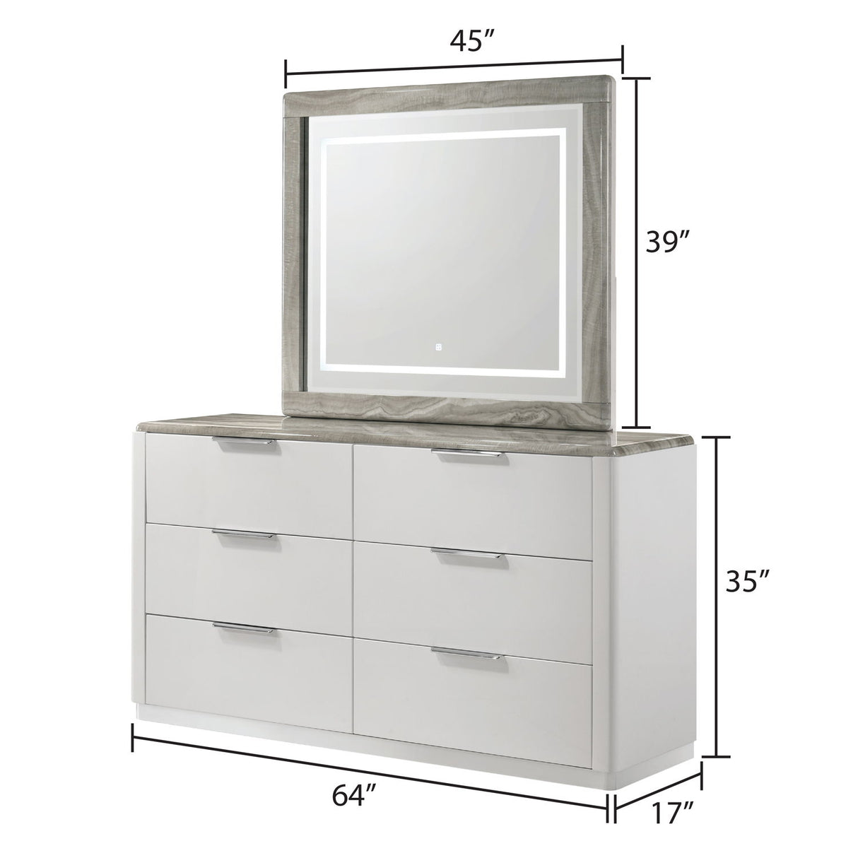 Jazz - Bedroom Set With LED Upholstered Headboard