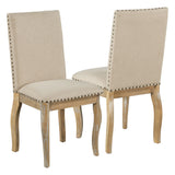 Upholstered Dining Chairs With Nailhead (Set of 2)