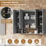 Wall Mounted Bathroom Cabinet With 5 Adjustable Shelves