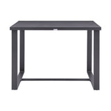 Menorca - Outdoor Patio 5-Piece Bar Table Set In Aluminum With Gray Cushions