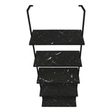 Bookshelf, Bookcase, Etagere, Ladder, 5 Tier, For Office, Marble Look Contemporary & Modern - Etageres - Alpine Outlets